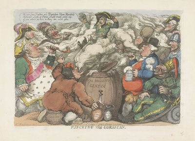 Smoking Out the Corsican, 1813 by Thomas Rowlandson