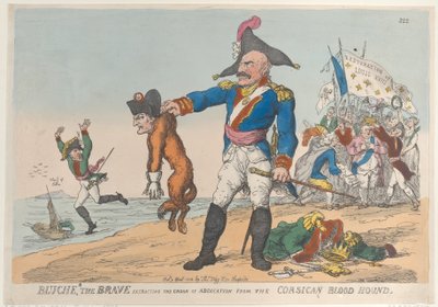 Blucher the Brave Extracting the Groan of Abdication from the Corsican Blood Hound by Thomas Rowlandson