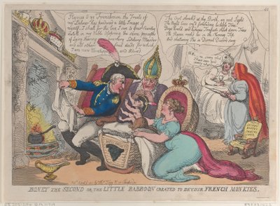 Boney The Second or the Little Baboon Created to Devour French Monkeys, April 9, 1811 by Thomas Rowlandson