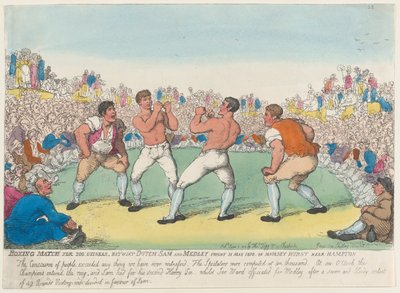 Boxing Match For 200 Guineas, Betwixt Dutch Sam and Medley, Fought 31 May 1810 by Thomas Rowlandson