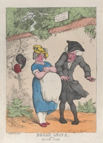 Broad Grins, or a Black Joke by Thomas Rowlandson