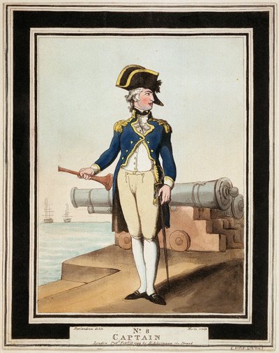 Captain of the Royal Navy in the 18th century by Thomas Rowlandson