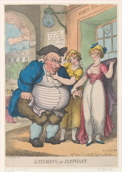 Catching an Elephant by Thomas Rowlandson
