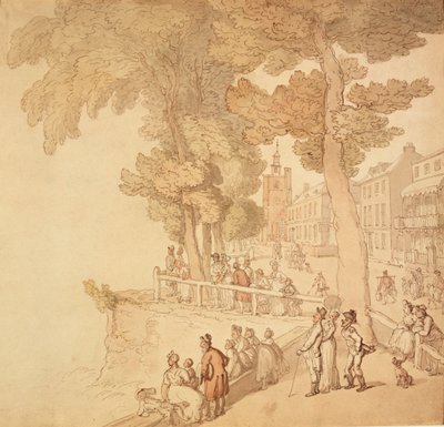 Cheyne Walk, London, c late 18th-early 19th century by Thomas Rowlandson