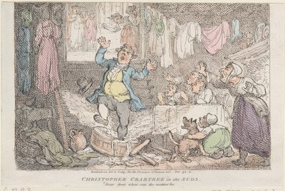 Christopher Crabtree in the Suds: Dear, dear what can the matter be by Thomas Rowlandson