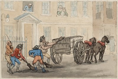 Collecting the Night Soil by Thomas Rowlandson