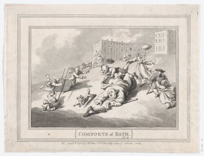 Comforts of Bath, Plate 12, January 6, 1798 by Thomas Rowlandson