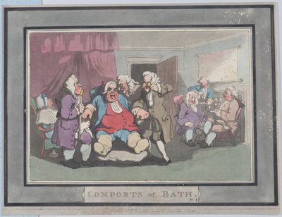 Comforts of Bath, Plate 1, January 6, 1798 by Thomas Rowlandson