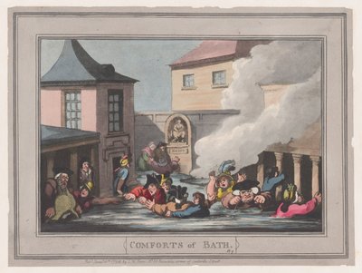 Comforts of Bath, Plate 7 by Thomas Rowlandson