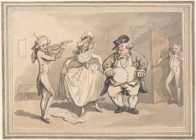 Comforts of Bath: Private Practice Before the Ball by Thomas Rowlandson
