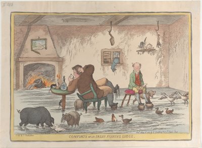 Comforts of an Irish Fishing Lodge, May 12, 1812 by Thomas Rowlandson