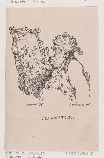 Connoisseur, April 1808 by Thomas Rowlandson