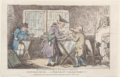 Connoisseurs-or Portrait Collectors !!! by Thomas Rowlandson