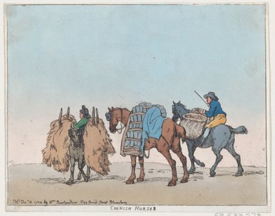 Cornish Horses, December 29, 1788 by Thomas Rowlandson