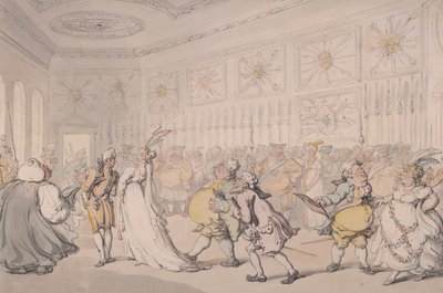 Courtiers passing through the Guard Chamber, St James