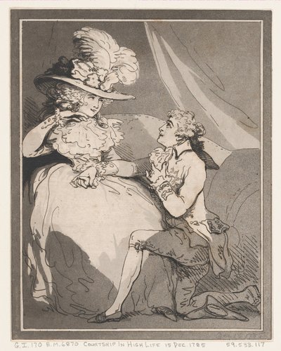 Courtship in High Life, December 15, 1785 by Thomas Rowlandson
