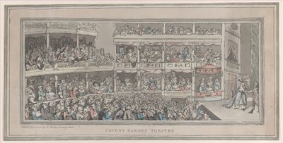 Covent Garden Theatre by Thomas Rowlandson