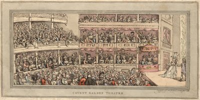 Covent Garden Theatre, pub. Henry Brookes, 1786 by Thomas Rowlandson