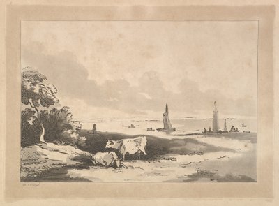 Cows and Seascape by Thomas Rowlandson