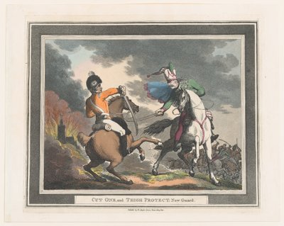Cut One and Thigh Protect New Guard by Thomas Rowlandson