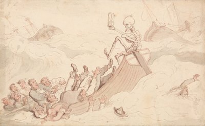 Death Turned Pilot by Thomas Rowlandson