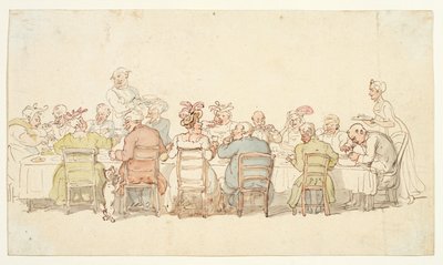 Dinner Party, 19th Century by Thomas Rowlandson