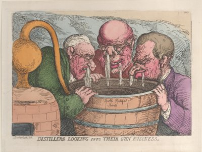 Distillers Looking into Their Own Business, October 10, 1811 by Thomas Rowlandson