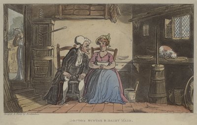 Doctor Syntax and Dairy Maid by Thomas Rowlandson