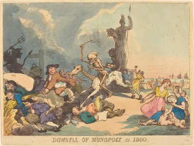 Downfall of Monopoly in 1800 by Thomas Rowlandson