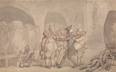 Dr. Syntax Made Free of the Cellar by Thomas Rowlandson