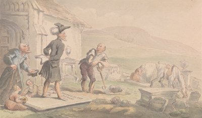 Dr Syntax Meditating on the Tombstones by Thomas Rowlandson