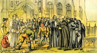 Dr Syntax at the Funeral of His Wife by Thomas Rowlandson
