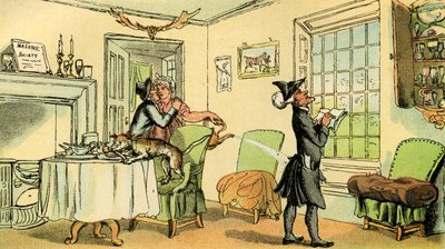 Dr Syntax copying the wit of the window by Thomas Rowlandson
