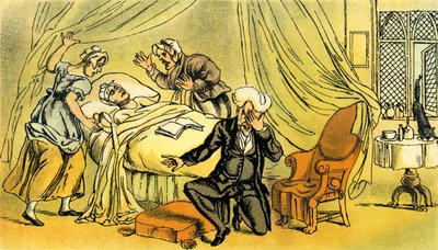 Dr Syntax lamenting the loss of his wife by Thomas Rowlandson