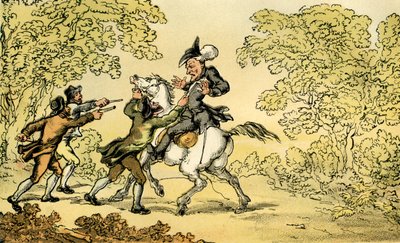 Dr Syntax stopped by highwaymen by Thomas Rowlandson