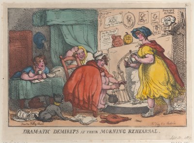 Dram-a-tic Demireps at their Morning Rehearsal by Thomas Rowlandson