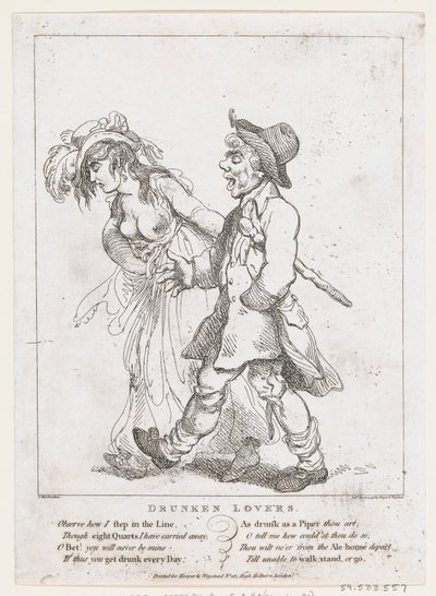 Drunken Lovers by Thomas Rowlandson
