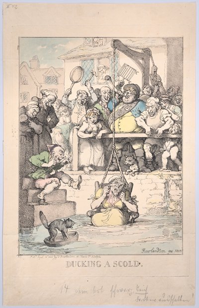 Ducking a Scold, April 12, 1803 by Thomas Rowlandson