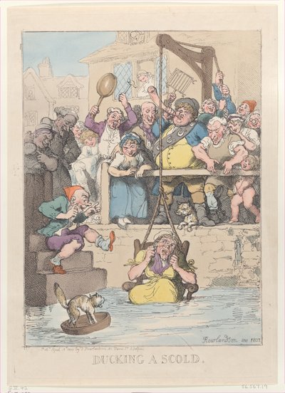 Ducking a Scold, April 12, 1803 by Thomas Rowlandson