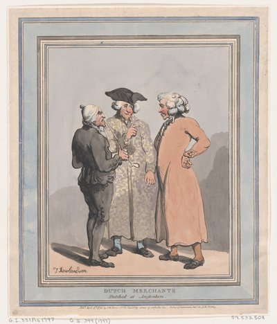 Dutch Merchants Sketched at Amsterdam, April 4, 1796 by Thomas Rowlandson