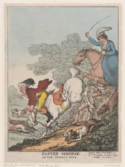 Easter Monday, or The Cockney Hunt, July 14, 1807 by Thomas Rowlandson