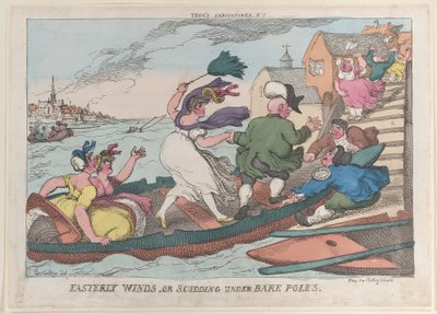Easterly Winds, or Scudding Under Bare Poles by Thomas Rowlandson