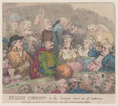 English Curiosity or The Foreigner Stared Out of Countenance by Thomas Rowlandson