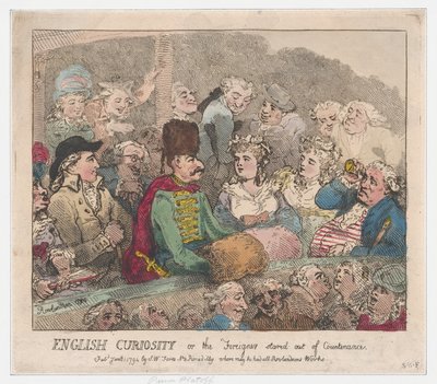 English Curiosity or The Foreigner Stared Out of Countenance by Thomas Rowlandson