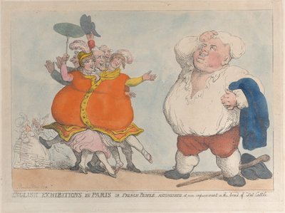 English Exhibitions in Paris or French People Astonished at Our Improvement in the Breed by Thomas Rowlandson