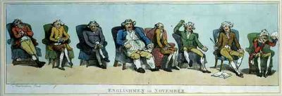 Englishmen in November, published by S.W. Fores by Thomas Rowlandson