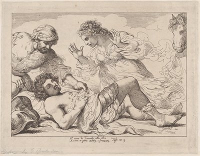 Erminia Discovers the Wounded Tancred from Tasso, Gerusalemme Liberata by Thomas Rowlandson