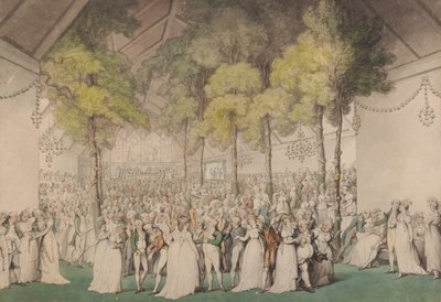 Fête at Boodles Club, Ranelagh, in Honor of George III by Thomas Rowlandson