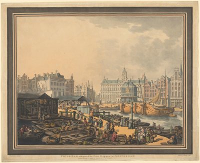 Feyge Dam, with Part of the Fish Market at Amsterdam by Thomas Rowlandson