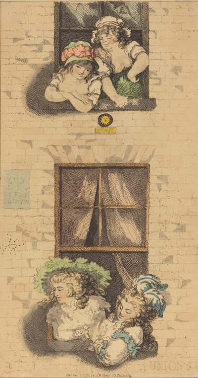 First and Second Floor, published 1791 by Thomas Rowlandson